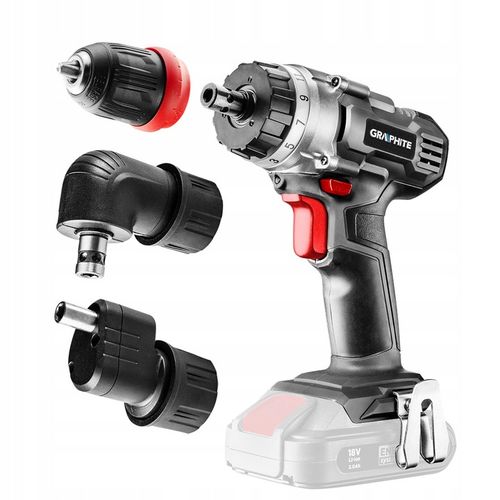 GRAPHITE Wiertarko Wkrętarka Akumulatorowa 18V Energy + 3 Adaptery na Arena.pl