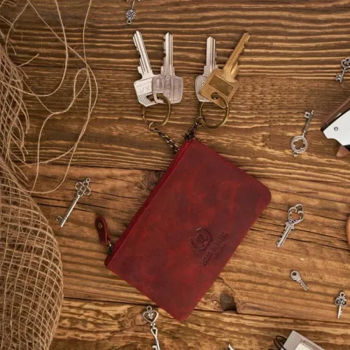 etui na klucze czerwone skórzane na Arena.pl