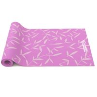 mata do ćwiczeń master yoga pvc 8 mm - 173 x 61 cm - różowa