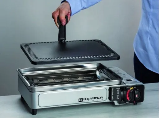 SMART PLANCHA - GRILL TURYSTYCZNY Z PŁYTĄ ŻELIWNĄ - KEMPER 104998 - 2,8KW zdjęcie 3