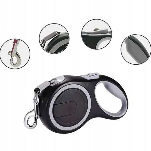 Smycz Automatyczna Dla Dużego Psa Taśma Z Blokadą 5M Dla Psa Mocna 20 Kg na Arena.pl