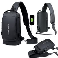 Solidny plecak duża torba nerka na ramię pojemna wodoszczelna usb fashion