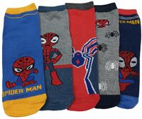 ABS Antypoślizgowe Skarpetki Dziecięce Bawełniane SPIDER MAN 5-PAR 19-22