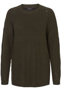 Vero Moda Ciemnozielony Sweter Zdobienia - 42 / XL