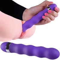 Silikonowy Wibrator, Sex Zabawka do Pochwy i Anala Fioletowy