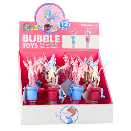 Bańki Mydlane Jednorożec Ruchome Skrzydła Na Korbkę 23cm Mix na Arena.pl