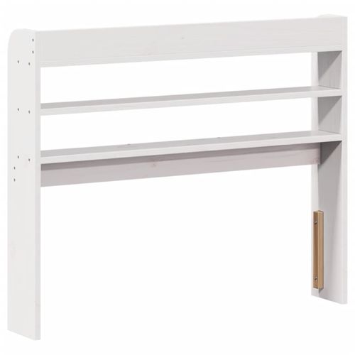 Wezgłowie do łóżka, z półkami, białe, 100 cm, drewno sosnowe na Arena.pl