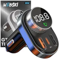TRANSMITER ŁADOWARKA BLUETOOTH FM QC 4.0 PD USB-C