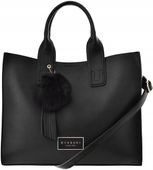 Klasyczna TORBA Torebka MONNARI SHOPPER Duża Czarna Pojemna 3 Komorowa Logo