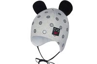 BROEL Elisabetta czapka dla dziewczynki na jesień uszka jasny szary 44-46