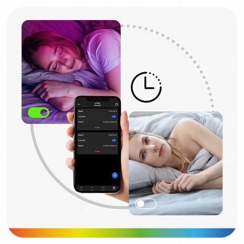 Taśma LED 10M RGB 5050 Bluetooth APLIKACJA MOBILNA PILOT MUZYKA ZESTAW na Arena.pl