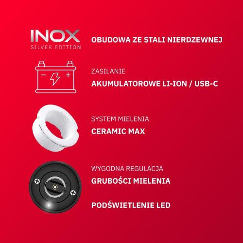 MŁYNEK WEBBER ELEKTRYCZNY 25W CERAMICZNE ŻARNA LED USB-C 2SZT na Arena.pl