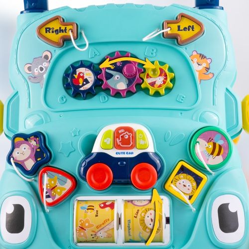 CHODZIK PCHACZ AUTKO ZABAWKA EDUKACYJNA INTERKATYWNA SORTER RUCHOME KLOCKI na Arena.pl