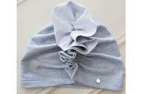 Jamiks turban dla dziewczynki dresówka jasny szary melanż 50-52