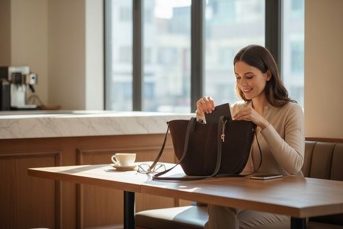 Torebka damska VERA PELLE SHOPPERKA na ramię i do ręki ZAMSZ BRĄZ na Arena.pl