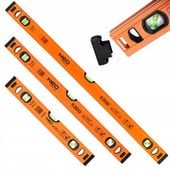 Zestaw Poziomnic Aluminiowych 3 szt. Poziomnica 40/60/80 cm NEO TOOLS