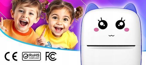 MINI DRUKARKA TERMICZNA DRUKUŚ ORYGINALNY DO ZDJĘĆ NOTATEK + 11SZT ROLEK na Arena.pl