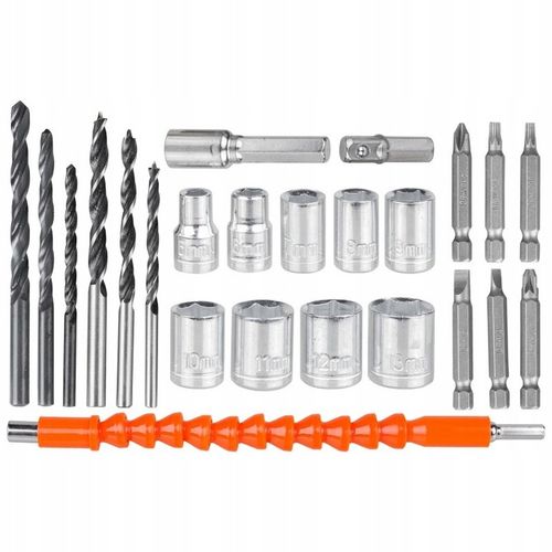 UDAROWA WIERTARKO WKRĘTARKA AKUMULATOROWA 2xAKU 20V BITY NASADKI na Arena.pl