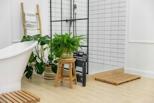 STOŁEK SKŁADANY CZARNO-BIAŁY 39CM na Arena.pl