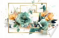 Fototapeta PREMIUM STRUKTURA ZMYWALANA NA WYMIAR kwiatowa tapeta