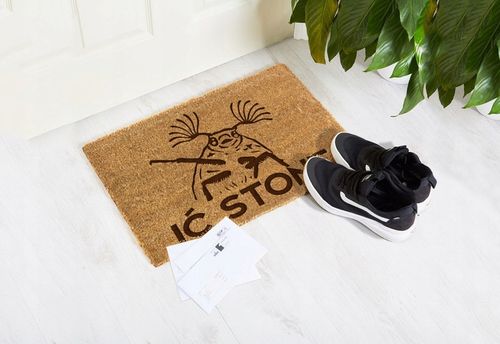 WYCIERACZKA POD DRZWI "IĆ STONT" 40x60cm na Arena.pl