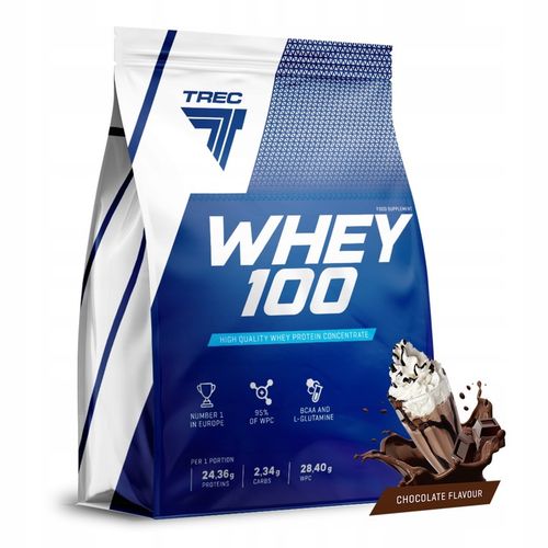 WPC Trec Whey 100 900g PYSZNE BIAŁKO PROTEINY NA MASĘ MIĘŚNIE DO TRENINGU na Arena.pl