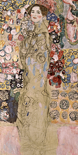 Reprodukcje obrazów Portrait of Maria Munk - Gustav Klimt Rozmiar - 90x40