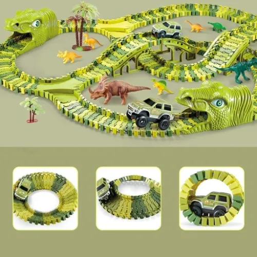 MEGA TOR WYŚCIGOWY DINOZAUR PARK MAGIC TRACK 270el na Arena.pl