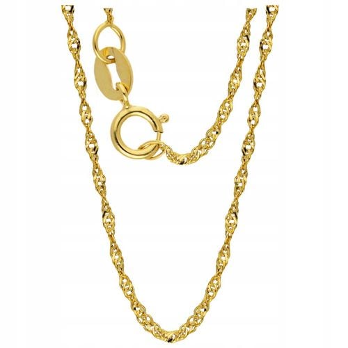 Złoty Łańcuszek 333 Złoto Singapur dla kobiety skręcony na Arena.pl