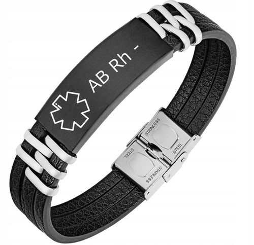 Bransoletka skórzana dla TATY syna z GRAWEREM 316L na Arena.pl