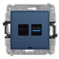 KARLIK MINI Ładowarka podwójna USB C + A 20W navy blue 64MCUSBBO-8