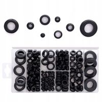 PRZELOTKI GUMOWE ZESTAW PRZELOTEK GUMOWYCH 180 SZT OSŁONKI GUMKI DO OTWORÓW