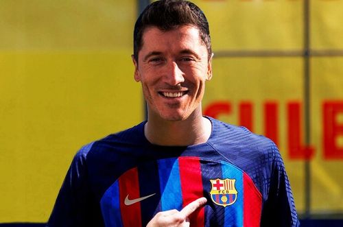 ORYGINALNA PIŁKA NOŻNA FC BARCELONA r5 LEWANDOWSKI DO NOGI NA TRAWĘ na Arena.pl