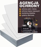 Ulotki A4 reklamowe firmowe 5000szt wiele wzorów do wyboru AGENCJA OCHRONY