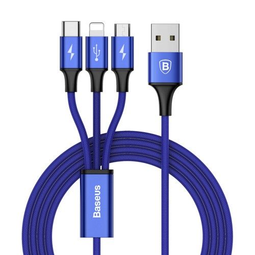 Baseus Rapid Kabel USB 3w1 Micro Usb + USB C + Lighting na Arena.pl