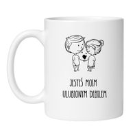 KUBEK "JESTEŚ MOIM ULUBIONYM DEBILEM" Wzór - Klasyczny Biały 330 ml