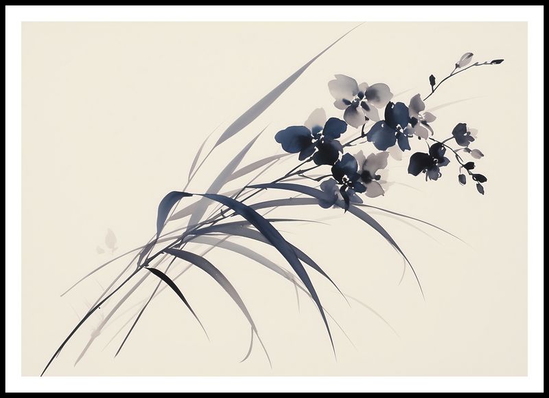 Plakat 100x70cm Orchidea w Sepii zdjęcie 3