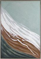 Obraz ręcznie malowany oprawiony abstrakcja 70X100 miętowy