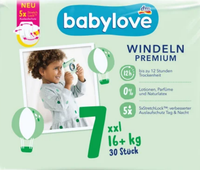 Jednorazowe pieluszki dla dzieci od 16 kg roz. 7 xxl babylove, 30 szt.