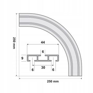 Kowalski Łuk 90°do szyny aluminiowej białej na Arena.pl