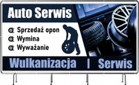 BANER REKLAMOWY 130x80cm projekt w cenie duży wybór wzorów AUTO SERWIS