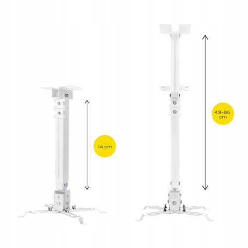 UCHWYT OBROTOWY do projektora Sufitowy Ścienny dł do 65 cm UNIWERSALNY na Arena.pl