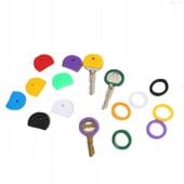 Nakładki KLUCZE Okrągłe KÓŁKA KOMPLET ETYKIETY Silikon 32szt