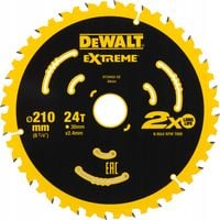 DeWALT TARCZA DO PILAREK RĘCZNYCH DO DREWNA EXTREME 210x30mm 24Z DT20433