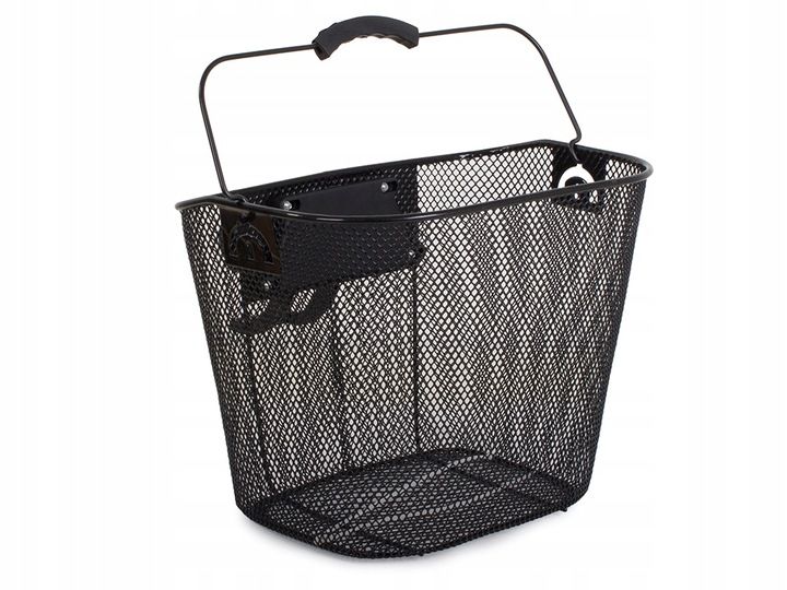 DUŻY KOSZ NA ROWER METALOWY KOSZYK ROWEROWY CLICK NA KIEROWNICĘ zdjęcie 3