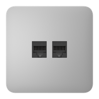 Zaślepka podwójnego gniazda LAN mglista – SoloCover (LAN) – AJAX SYSTEMS 126192.317.FG