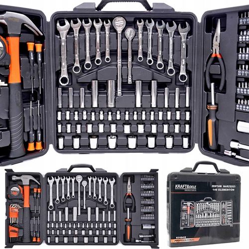 ZESTAW KLUCZY NARZĘDZI KLUCZE NASADOWE W WALIZCE 140 EL WALIZKA NARZĘDZIOWA na Arena.pl