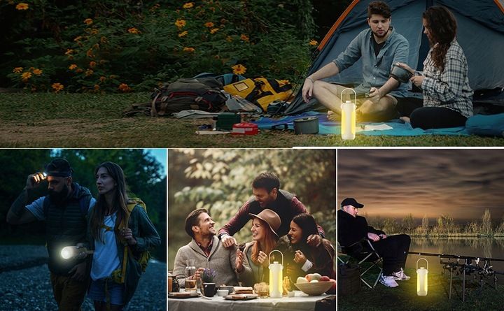 OŚWIETLENIE KEMPINGOWE LED MOŻLIWOŚĆ ŁADOWANIA 10000MAH 720LM LATARKI BIAŁY zdjęcie 14