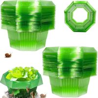 Zestaw Obroże Przeciw Ślimakom 20 Sztuk 24cm Zielone Wielokrotnego Użytku