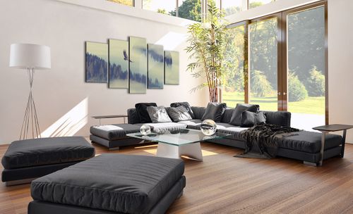 Obraz Na Płótnie - Orzeł Las Mgła - 160X85 Cm - Ea160X85-3853 na Arena.pl